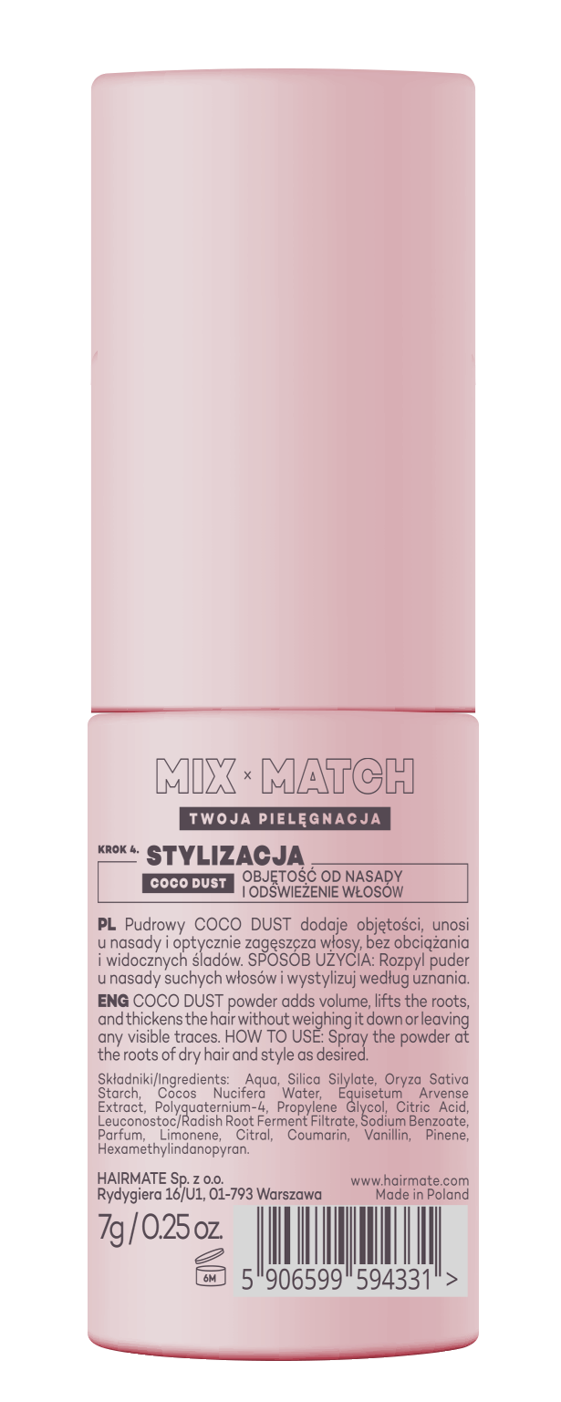 Coco dust puder dodający objętości z suchym szamponem, 7g