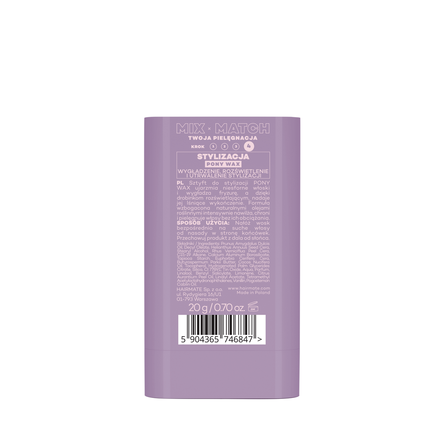 Pony Wax wygładzający wosk do stylizacji z drobinkami, 20g
